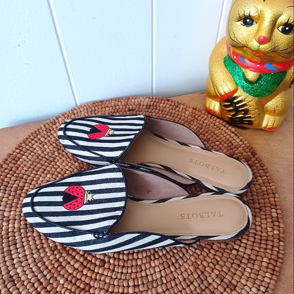 Talbots Striped Ladybug Mules - Picture 2 of 6
